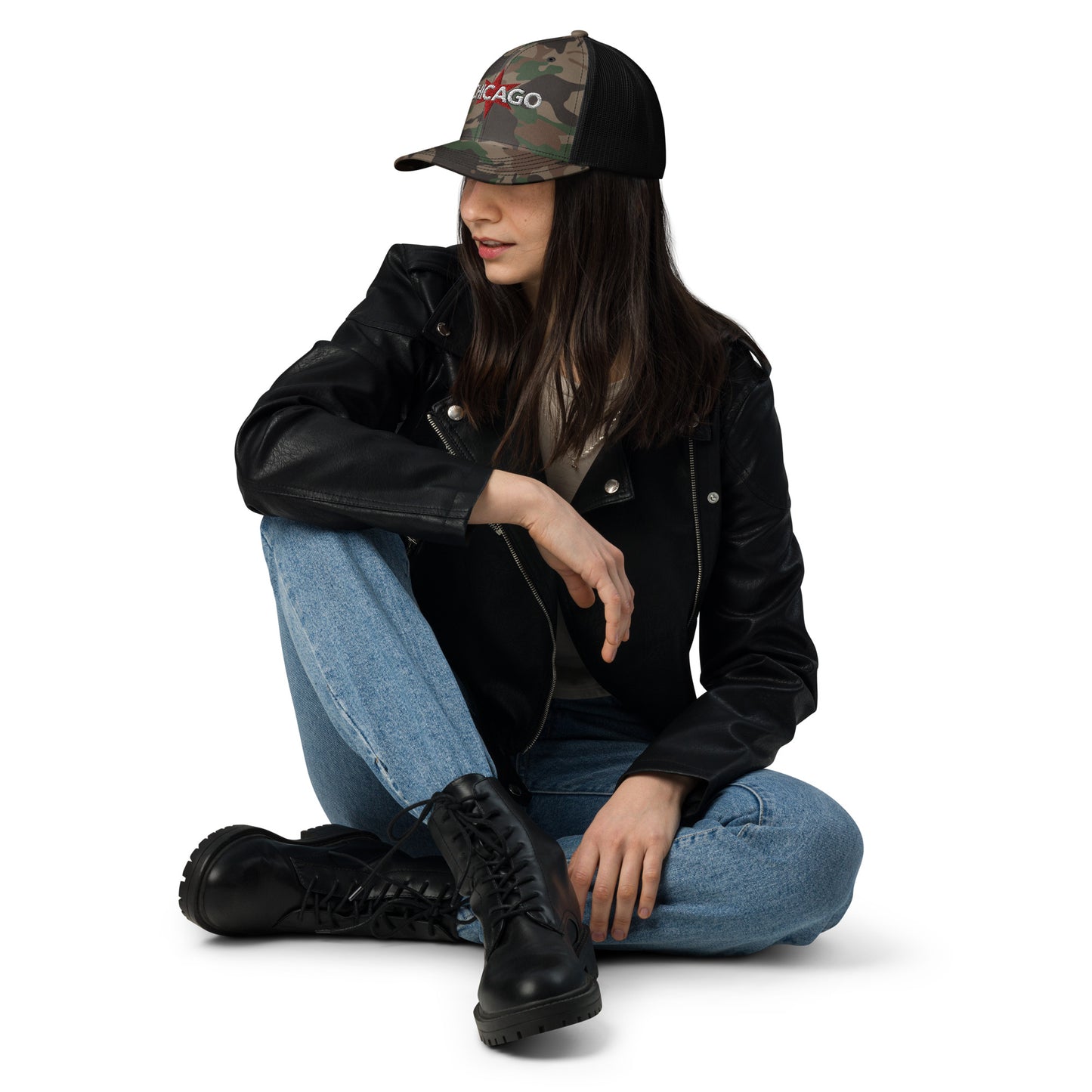 Chicago Camouflage Trucker Hat